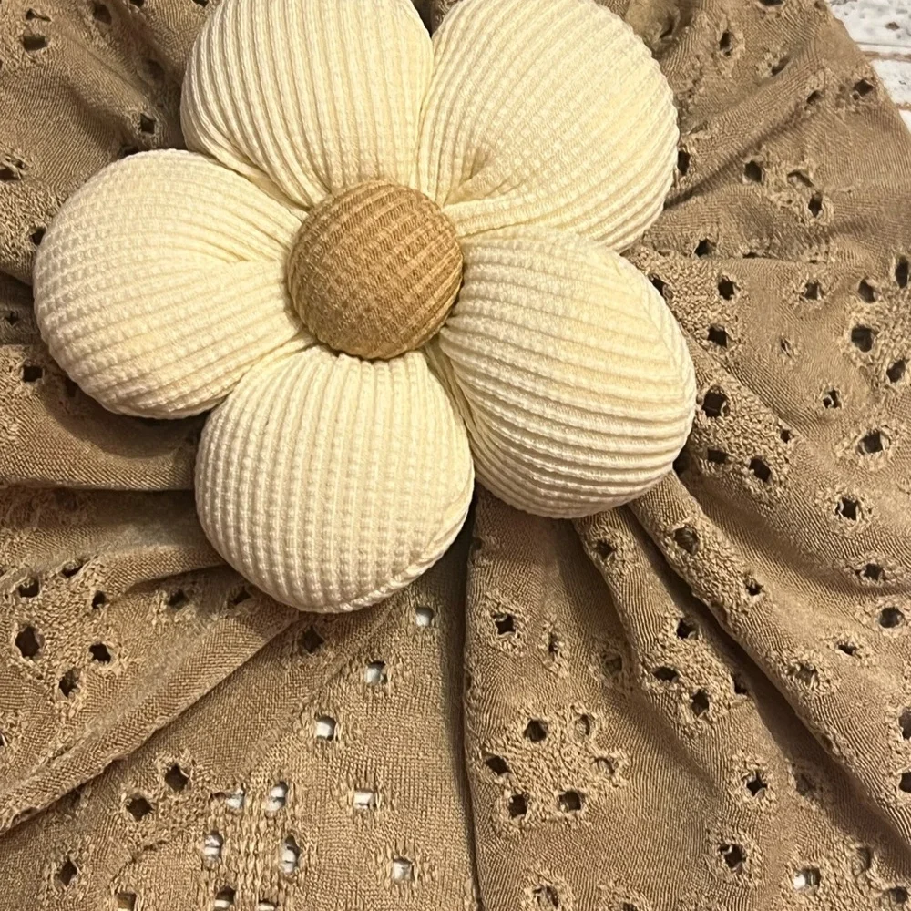 Kids Eyelet Puff Flower Turban for kids